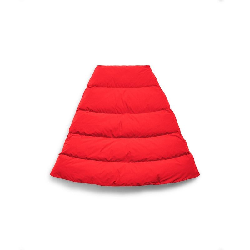 Balenciaga o1tr1nto1225 Puffer Midi Skirt in Red Size 26" / US 2 / IT 38 - 1 Thumbnail