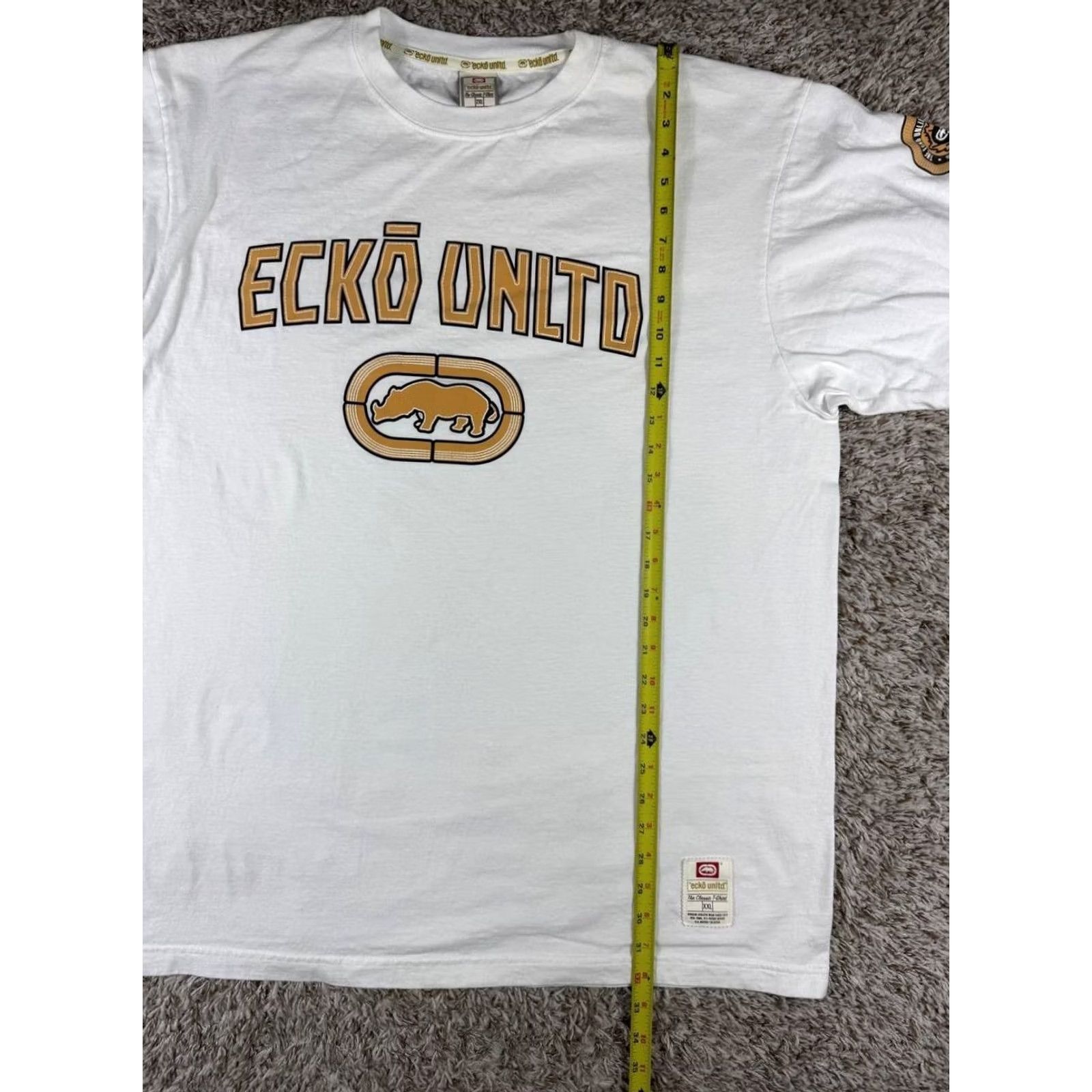 Ecko Unltd. VINTAGE Ecko Unltd. T-Shirt Long Sleeve White 2XL Logo Hip Hop Streetwear Men Shirt Size US XXL / EU 58 / 5 - 7 Thumbnail