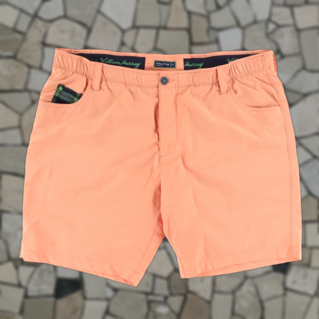 Vintage William Murray Shorts Men's 40 Peach Stretch Polyester Shell Chino Size US 40 / EU 56 - 1 Thumbnail