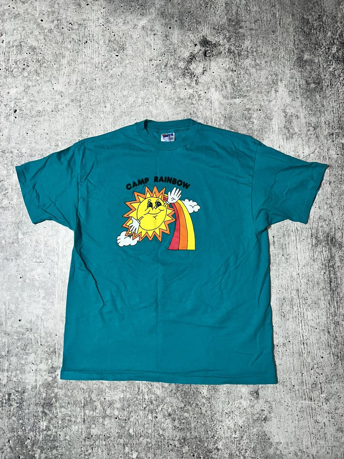 Other Vintage 90s Camp Rainbow Graphic Tee Size US XL / EU 56 / 4 - 1 Thumbnail