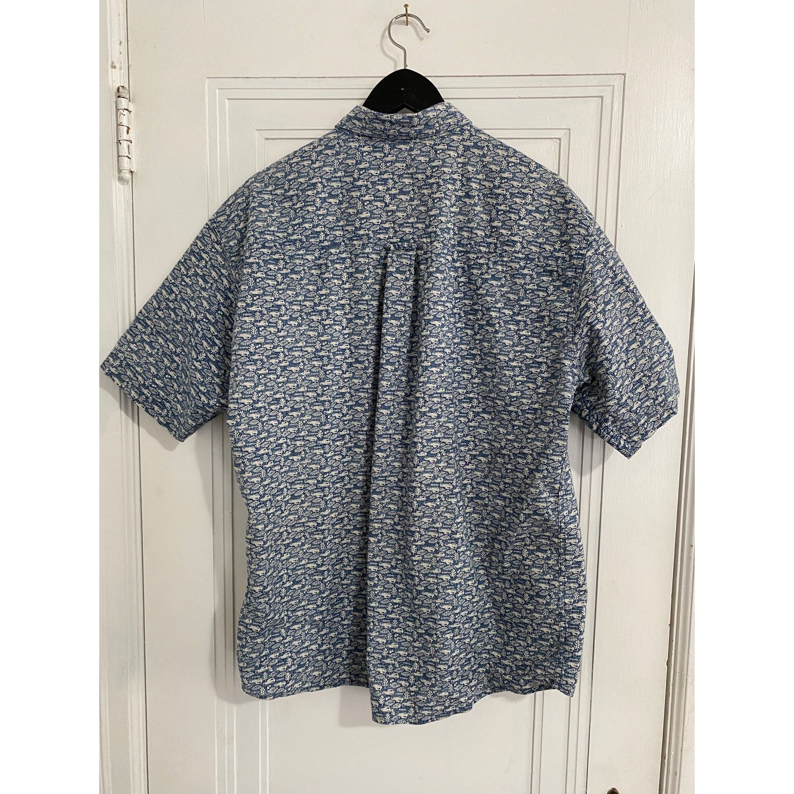 Woolrich Woolen Mills Woolrich Blue Short Sleeve Button-Up Shirt Size Large Size US L / EU 52-54 / 3 - 4 Thumbnail