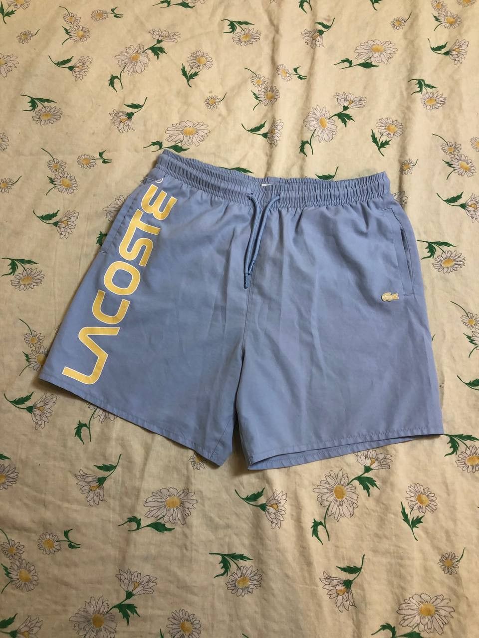 Lacoste Lacoste Mens Logo Blue Swim Trunk Shorts Drawstring Size US 30 / EU 46 - 1 Thumbnail