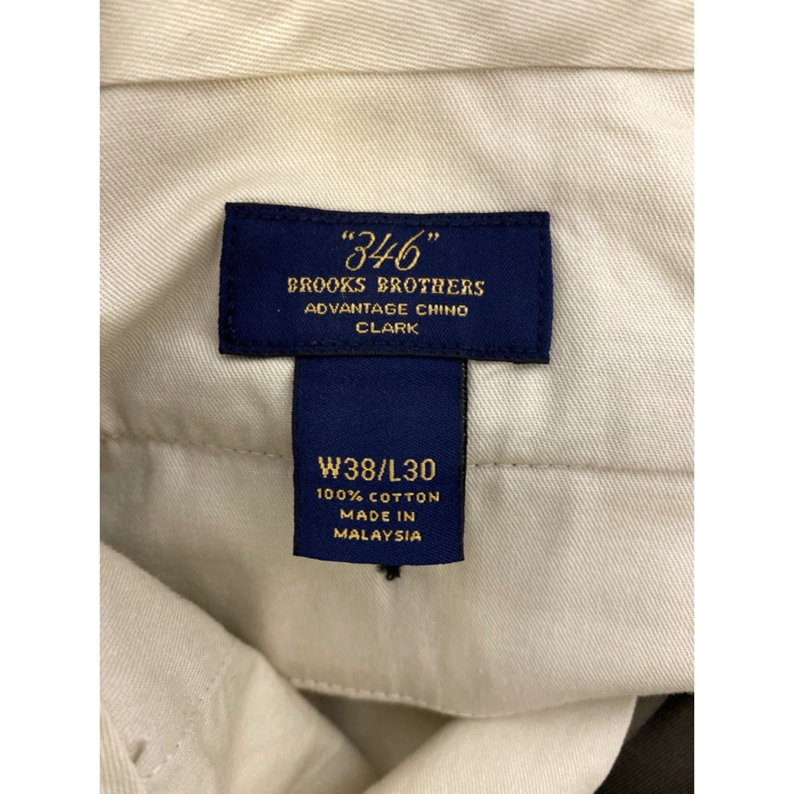 Brooks Brothers BROOKS BROTHERS Mens Chino Pants 38W x 30L Taupe Gray Flat Front Casual Size US 38 / EU 54 - 7 Thumbnail