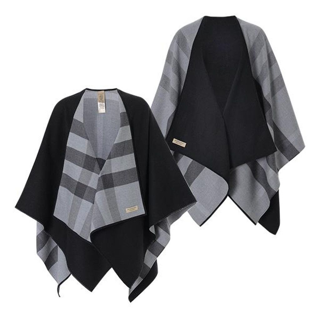 Burberry o1w1db10126 Reversible Check Cape in Multicolor Size L / US 10 / IT 46 - 3 Thumbnail
