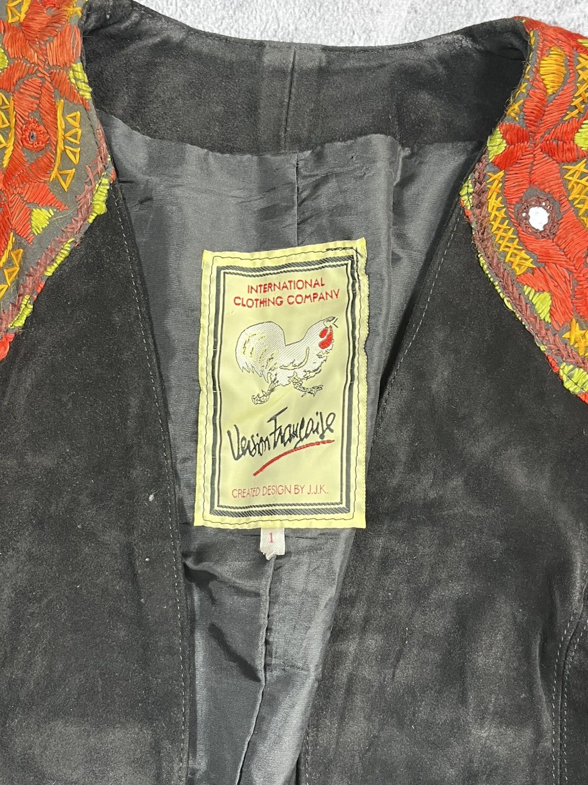Leather × Vintage Vintage 90s Version Francaije suede leather retro jacket Size L / US 10 / IT 46 - 4 Thumbnail