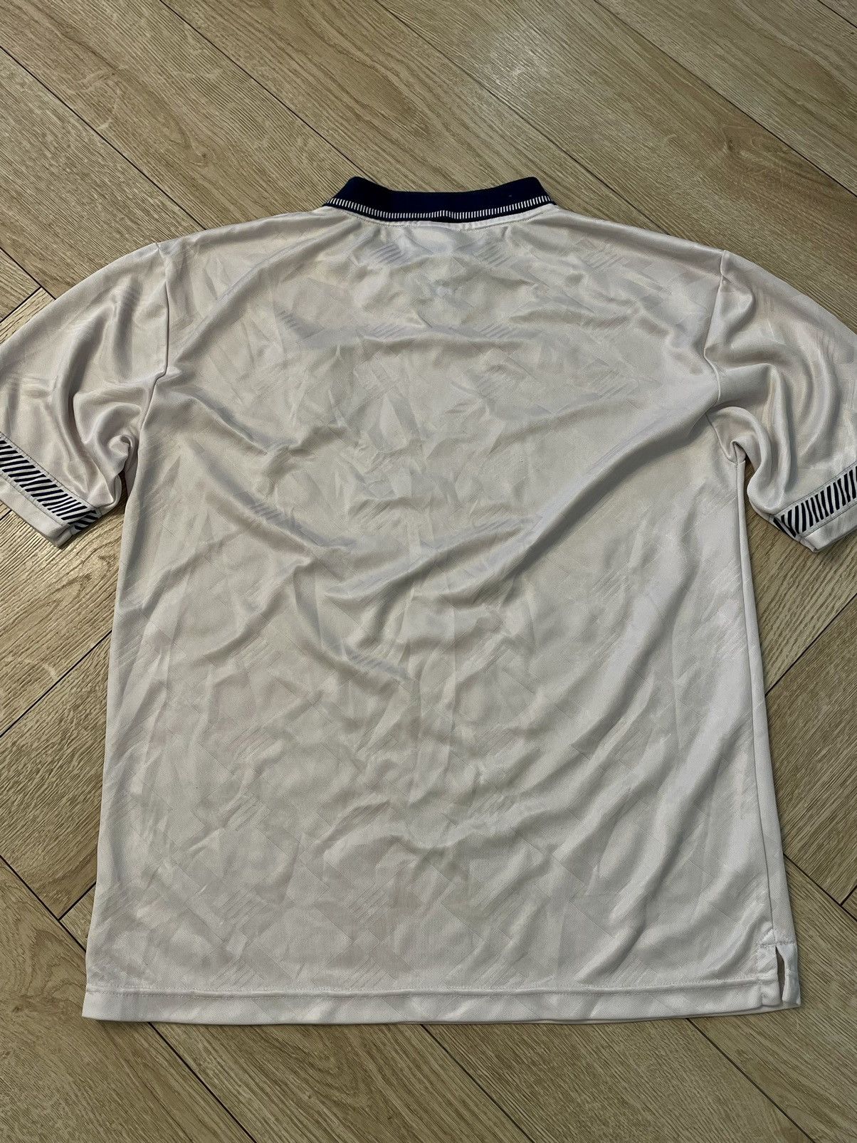 Vintage Score Draw England 1990 Away Jersey White football Shirt Size US L / EU 52-54 / 3 - 5 Thumbnail