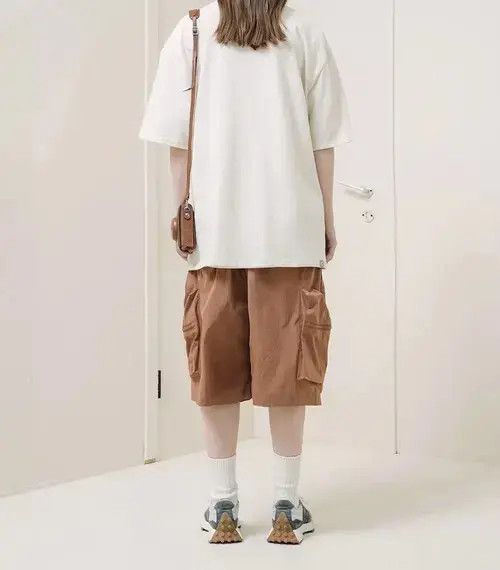 BLAEST Indigo Union Japan Light Brown Multi Pockets Worker Shorts Size US 31 - 3 Thumbnail