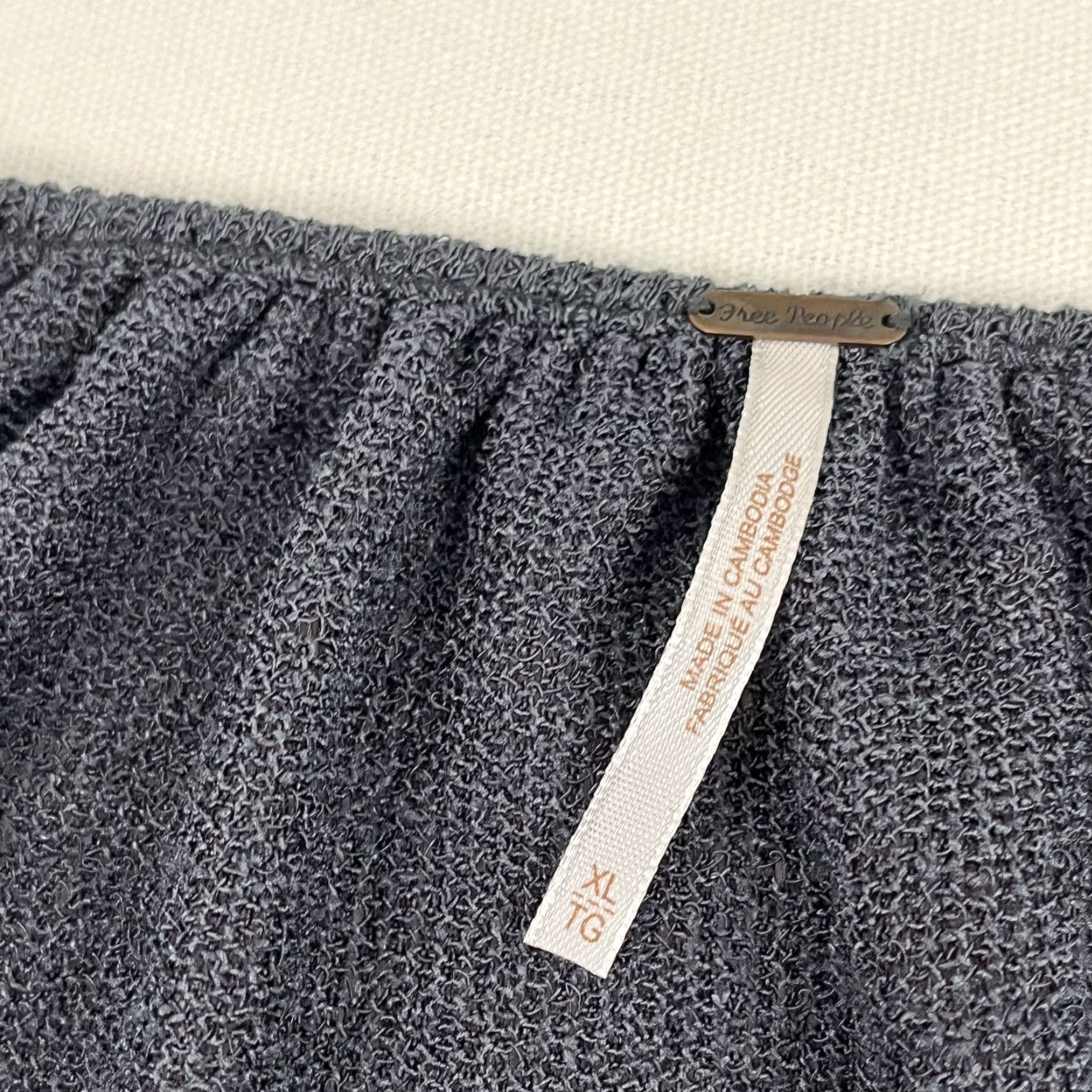 Free People Free People Marla Blouse Women XL Oversized Gray Henley Popover Puff Ribbed Boho Size XL / US 12-14 / IT 48-50 - 2 Thumbnail
