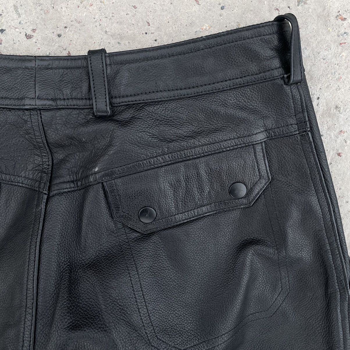 Vintage Vintage Moto Jeans Leather Cropped 48 Pants Y2K 90s USA Size US 31 - 10 Thumbnail