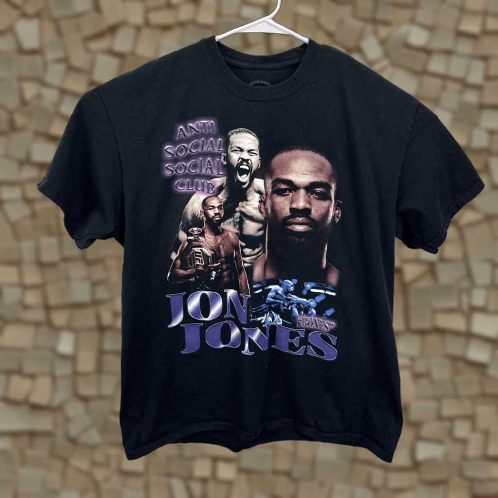 Anti Social Social Club Jon Bones Jones Shirt Men XL Black Anti Social Social Club UFC MMA Double Sided Size US XL / EU 56 / 4 - 1 Thumbnail