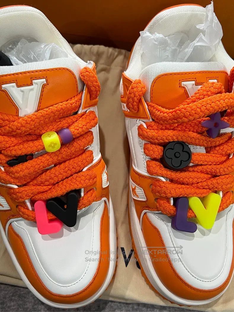 Louis Vuitton Louis Vuitton Orange Small Fat Ding Platform Shoes Casual Size US 7.5 / EU 40-41 - 3 Thumbnail