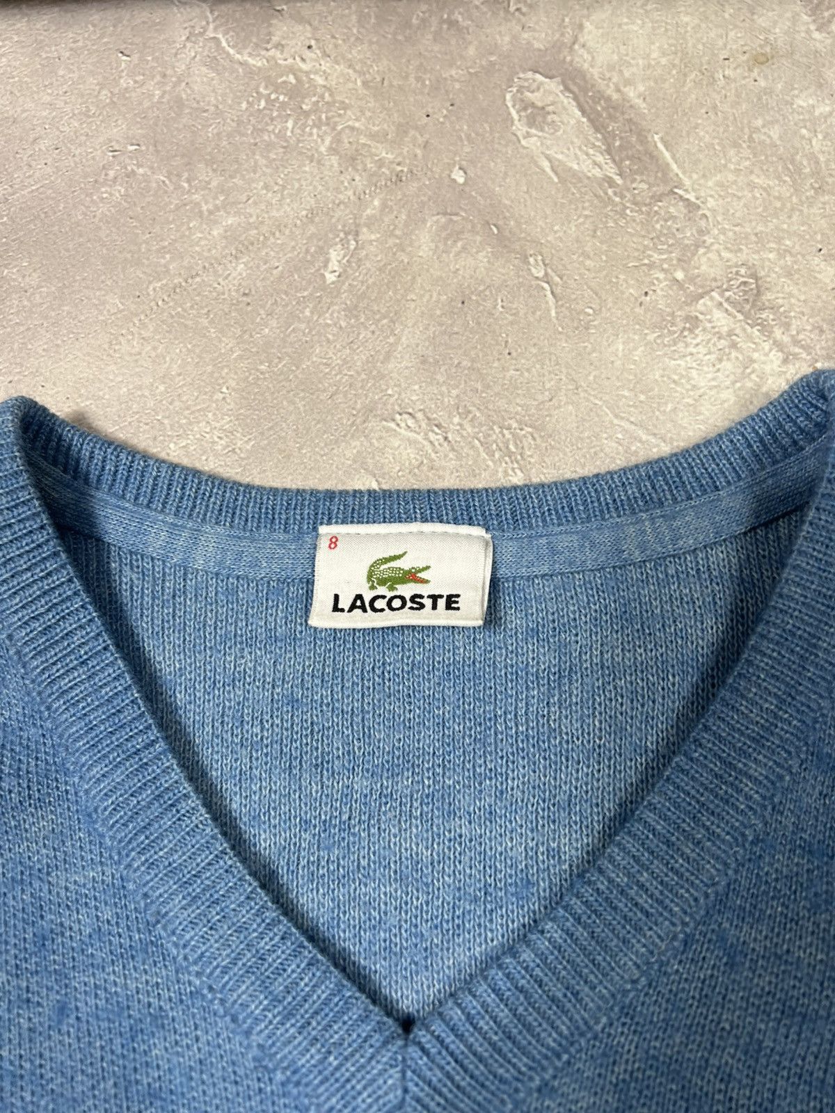 Lacoste × Vintage Vintage Lacoste Y2k Wool Baggy Sweater Size US XL / EU 56 / 4 - 4 Thumbnail