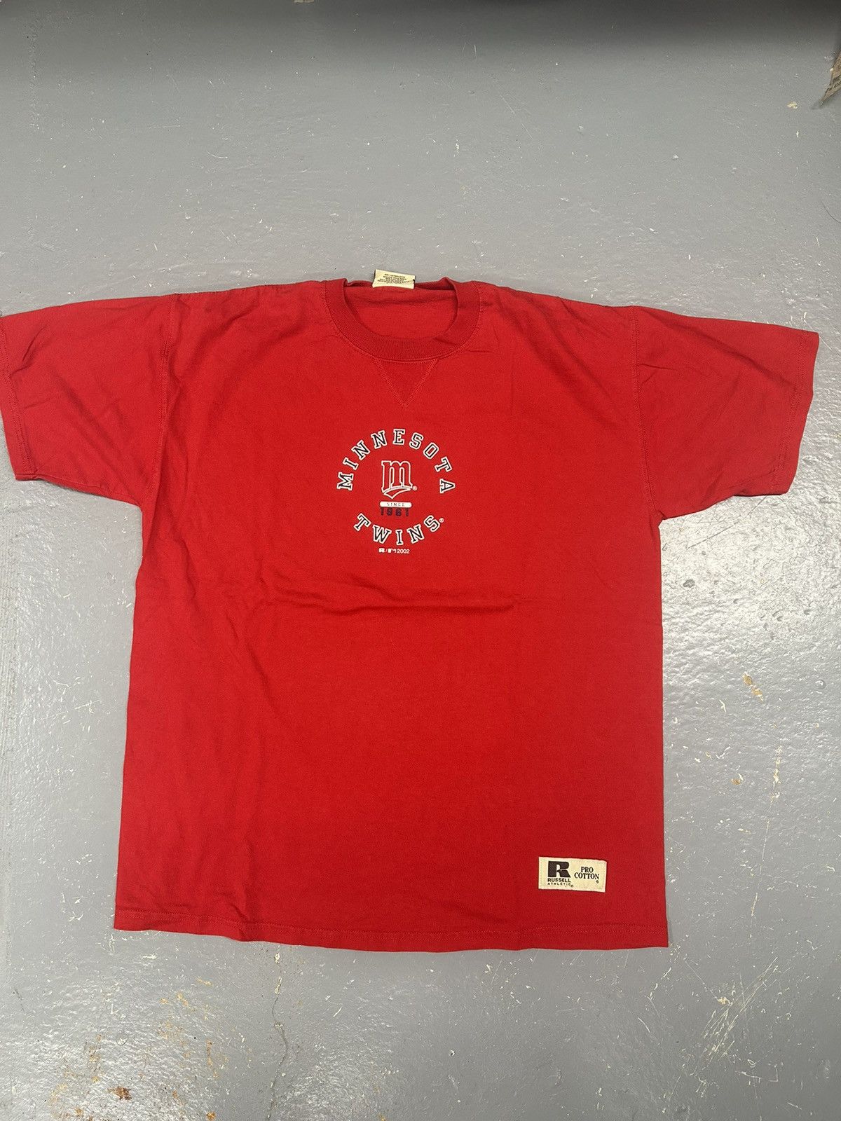 MLB × Russell Athletic × Vintage Crazy Vintage Y2K Essential Red Minnesota Twins MLB T-Shirt Size US XL / EU 56 / 4 - 1 Thumbnail