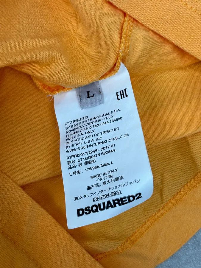 Dsquared2 SS2017 Dsquared2 Safety Pin Orange Vitamin T-Shirt Size US S / EU 44-46 / 1 - 9 Thumbnail