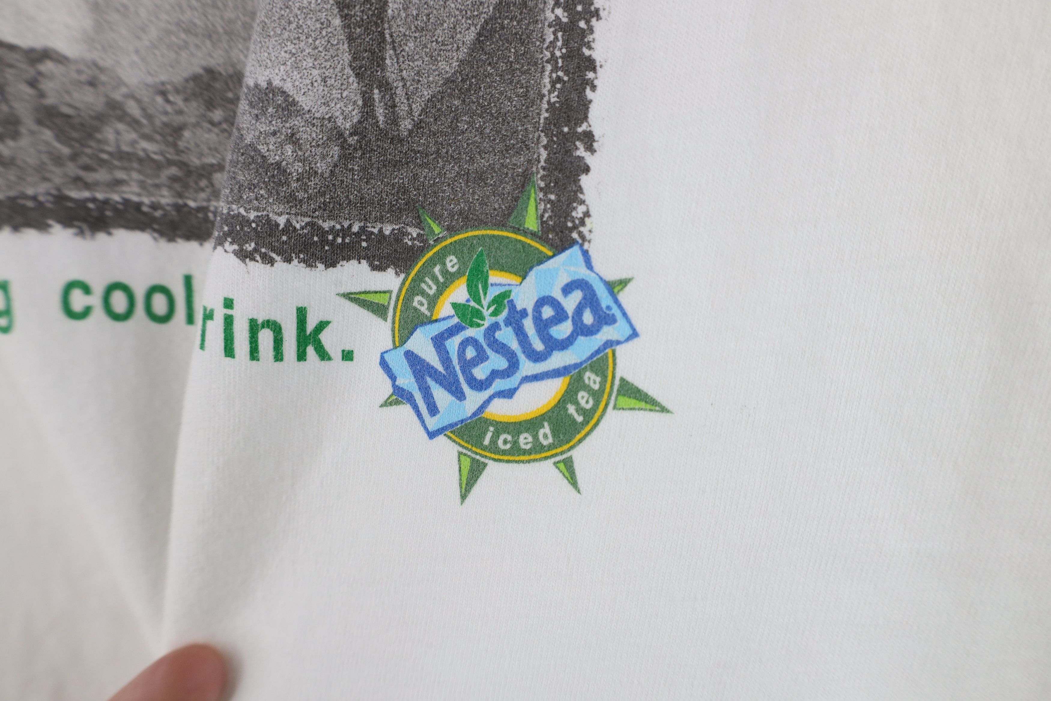 Vintage Vintage 90s Pure Nestea Iced Tea Road Less Traveled T-Shirt Size US L / EU 52-54 / 3 - 9 Thumbnail