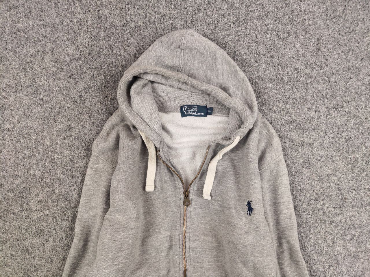 Polo Ralph Lauren Vintage 90's Polo Ralph Lauren Blank Zip Hoodie Usa style Size US XL / EU 56 / 4 - 8 Thumbnail