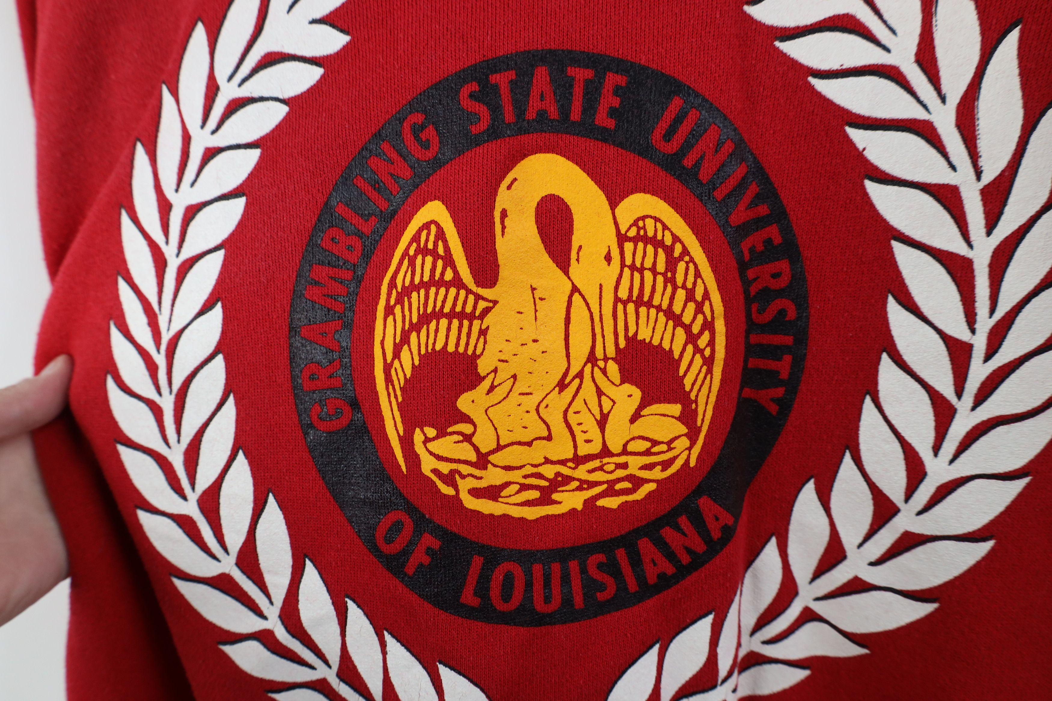 Vintage Vintage 70s 80s University Mock Neck Sweatshirt Red USA Size L / US 10 / IT 46 - 6 Thumbnail