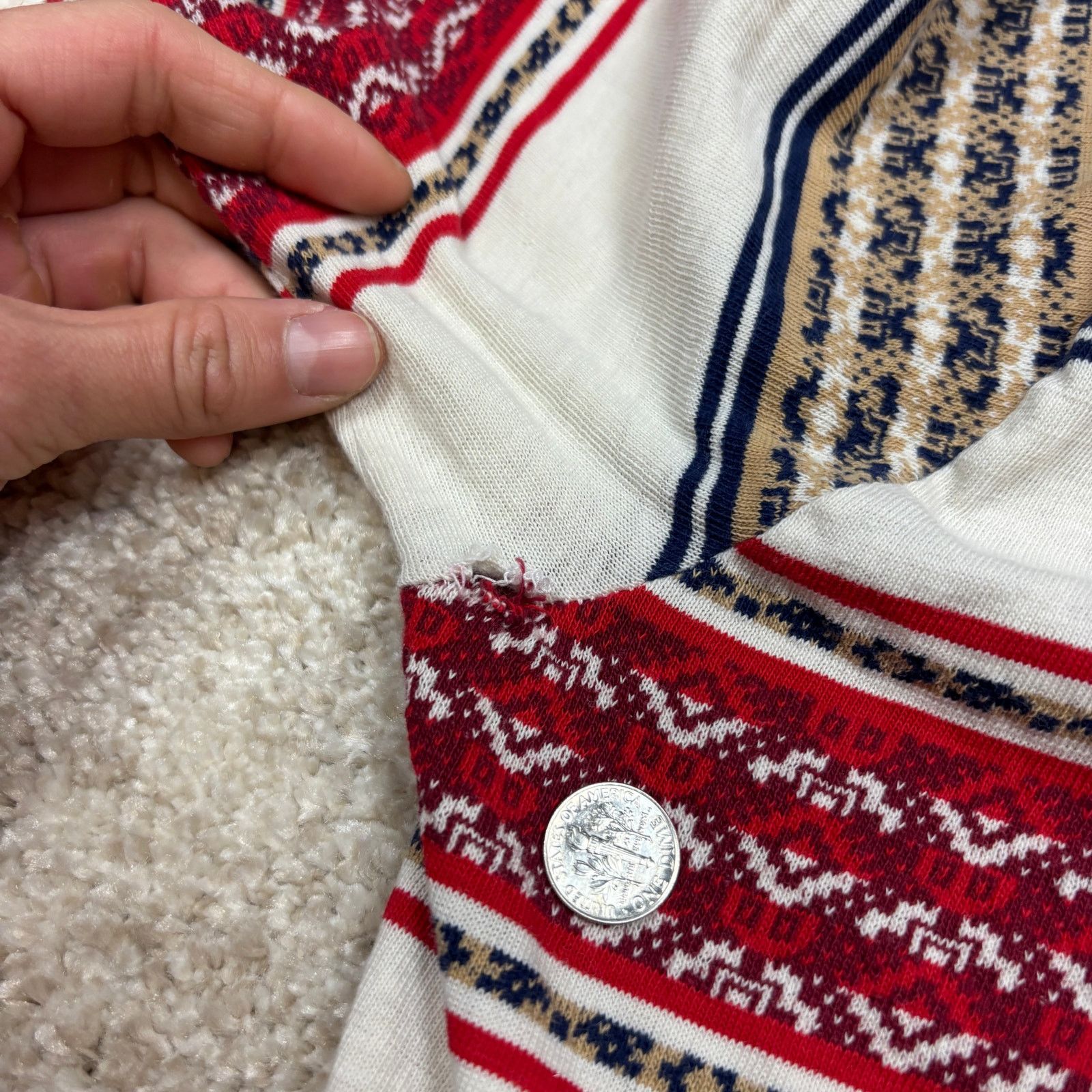 Hang Ten × Vintage Vintage 70s Hang Ten Hippie Striped Polo Shirt Men's Medium Size US M / EU 48-50 / 2 - 9 Thumbnail