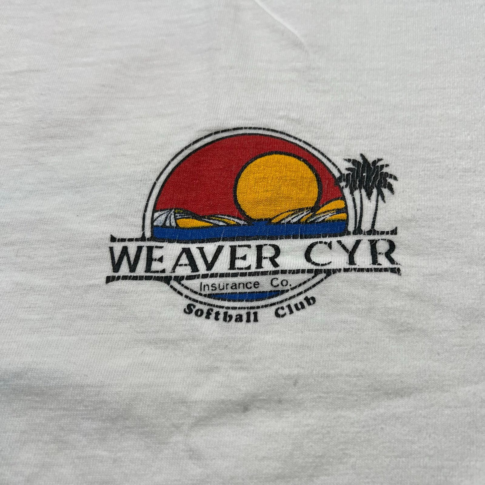 Vintage Vintage Weaver Cyr Insurance Softball Club T Shirt XL Oneita Size US XL / EU 56 / 4 - 5 Thumbnail