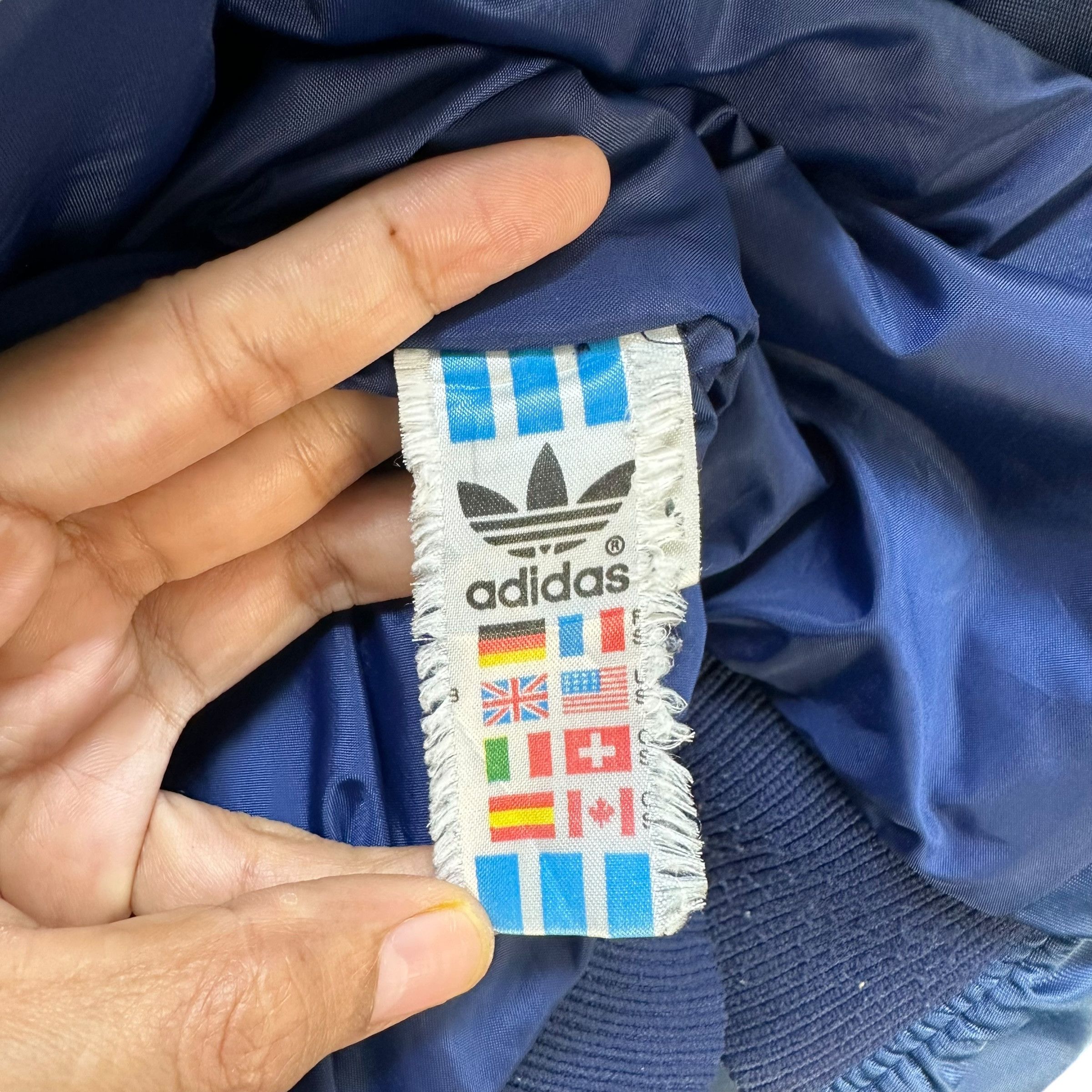Adidas ADIDAS Trefoil Big Logo Blue Collared Jacket #A50-1177 Size US S / EU 44-46 / 1 - 18 Thumbnail