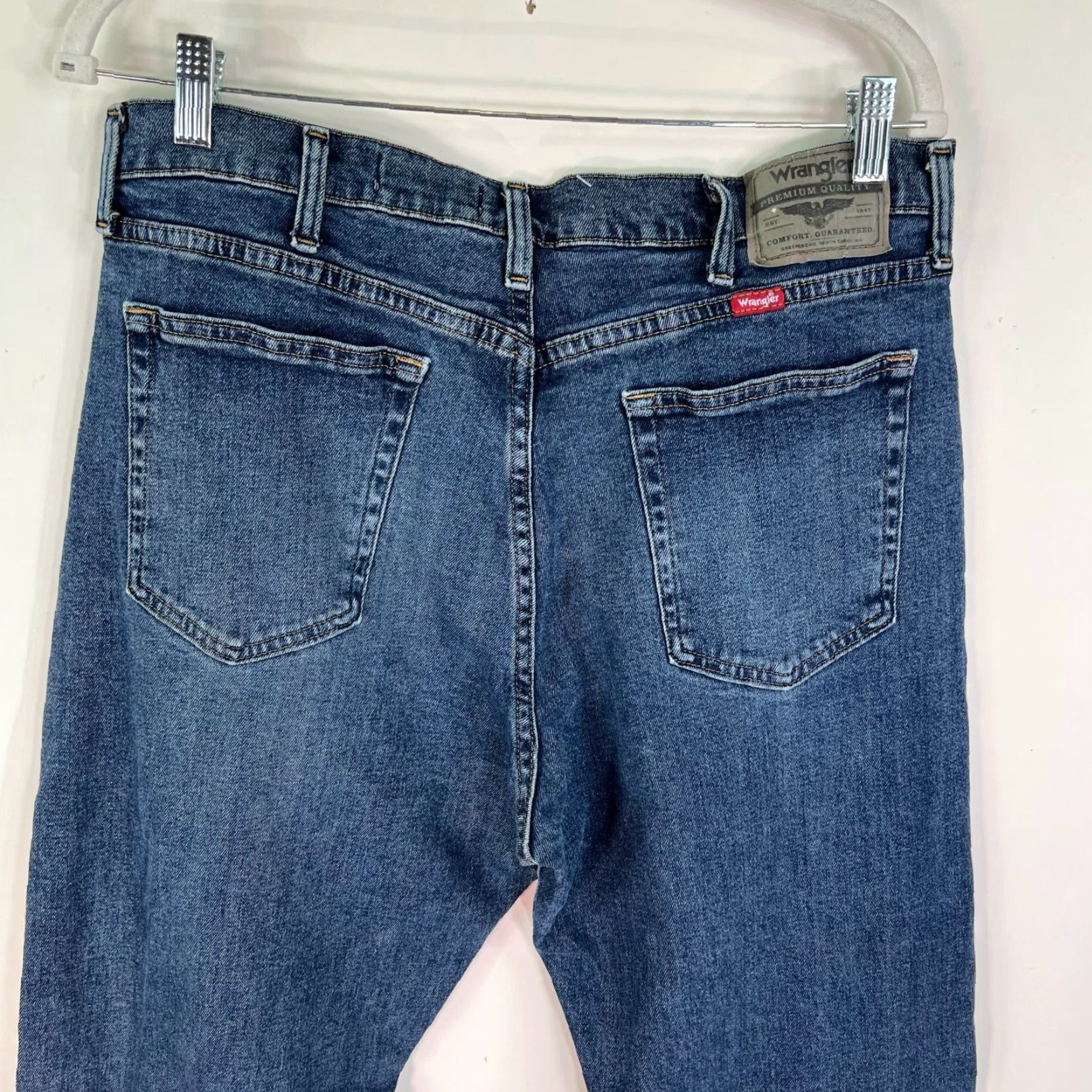 Wrangler Wrangler Jeans Relaxed Fit 34 Blue Straight Leg 34X30 Men Denim Wrangler Genuine 90s? Size US 34 / EU 50 - 6 Thumbnail
