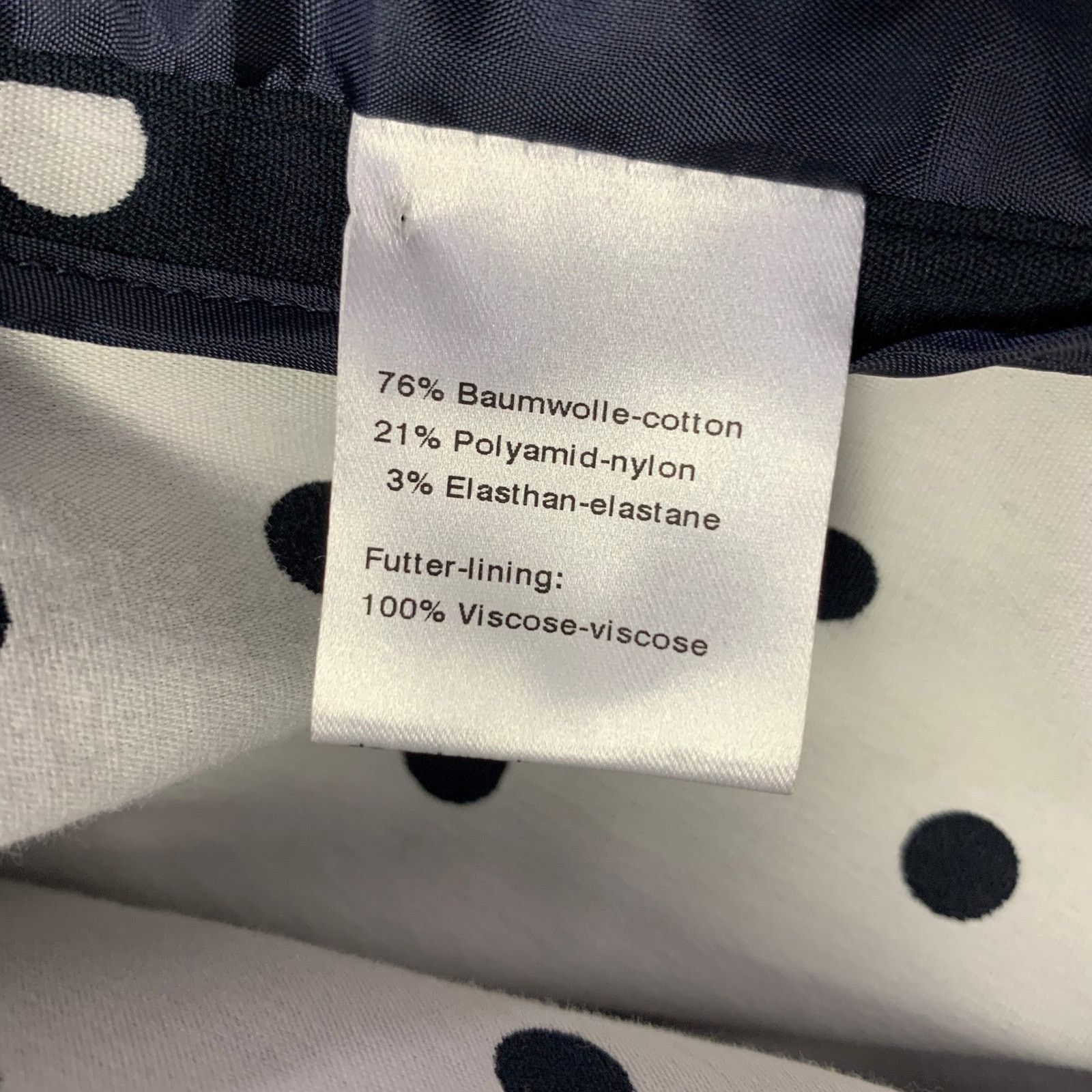 Akris AKRIS Size 12 Navy White Cotton Blend Polka Dot Blazer Size XL / US 12-14 / IT 48-50 - 5 Thumbnail