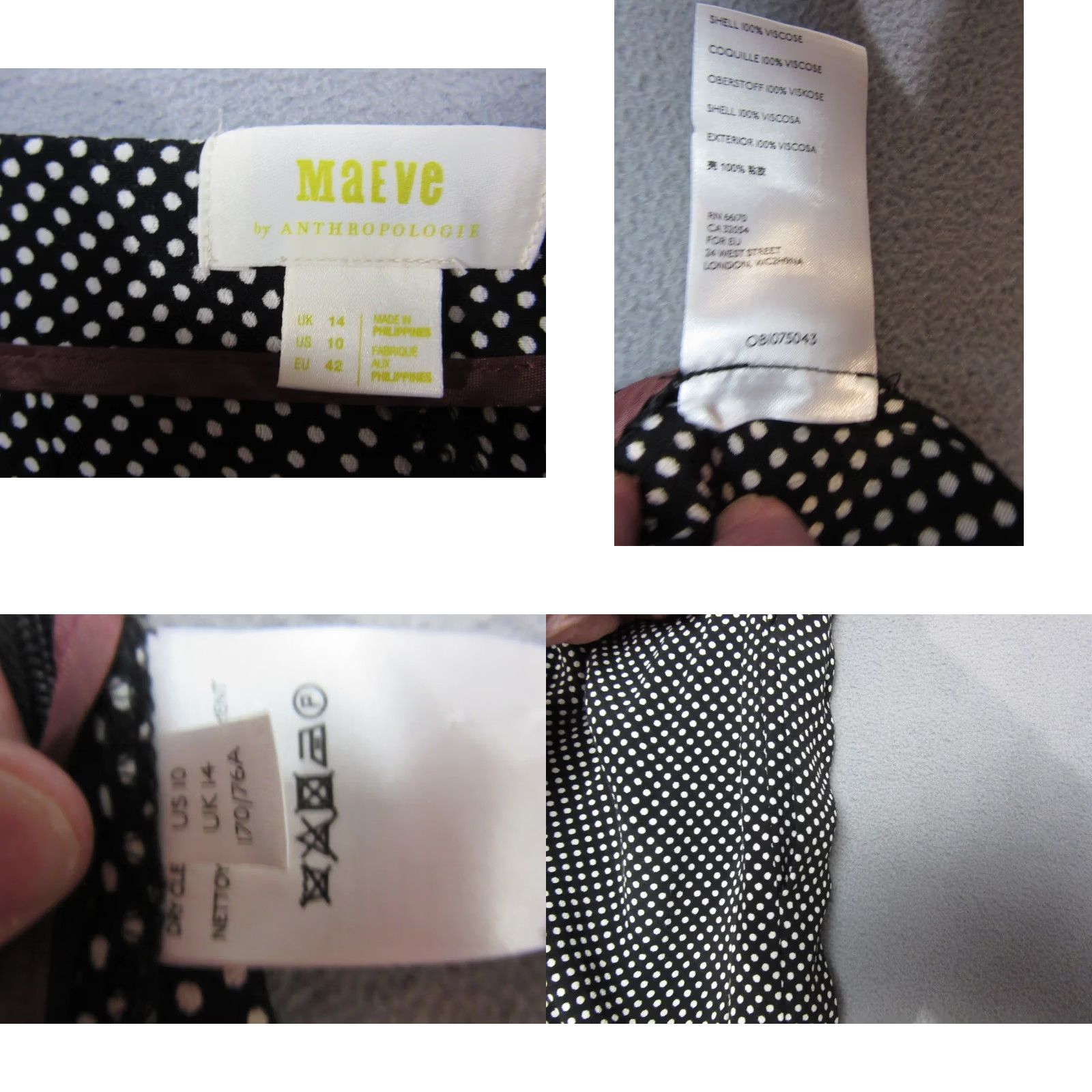Anthropologie Anthropologie Maeve Pants Womens 10 Black Polka Dot High Rise Cropped Wide Leg Pants Womens 10 Black Polka Dot High Rise Cropped Wide Leg Size 32" / US 10 / IT 46 - 8 Thumbnail