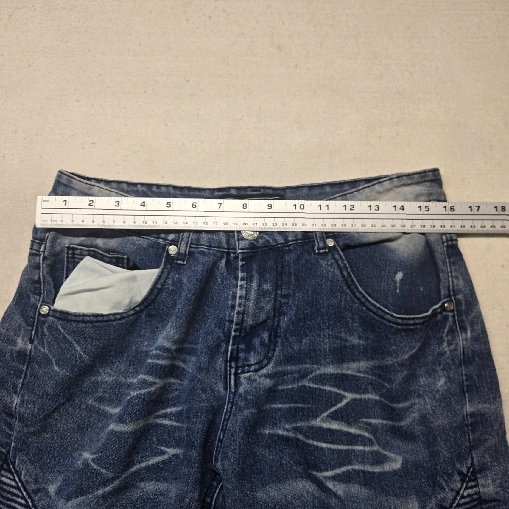 Vintage Encrypted Jeans Men's Casual Straight Pants 32x30 Blue Denim 90s Rockabilly Size US 32 / EU 48 - 6 Thumbnail