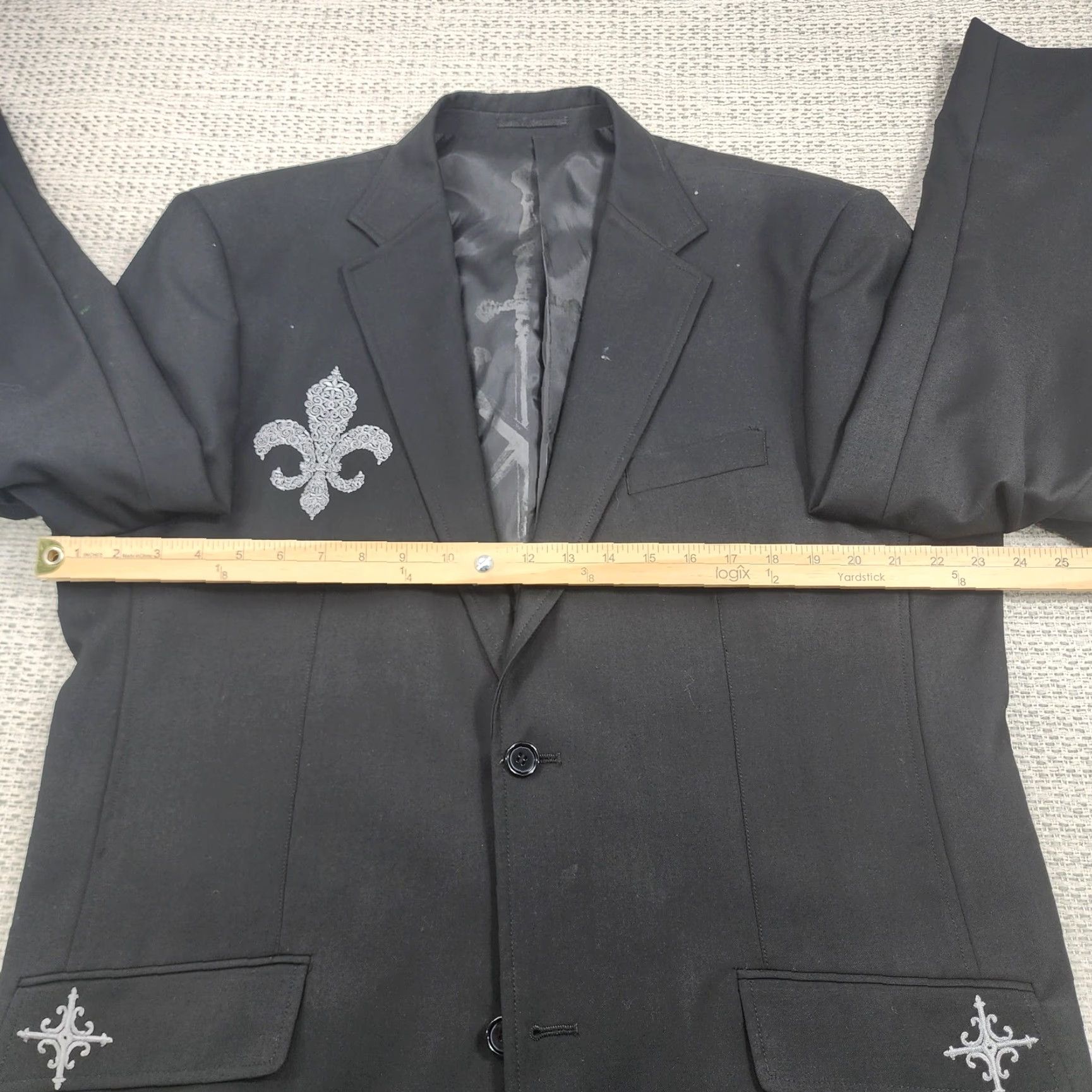 Vintage VINTAGE Enzo Sport Blazer Mens 44 Long Embroidered Rocker Studded Sport Coat Size 44R - 7 Thumbnail