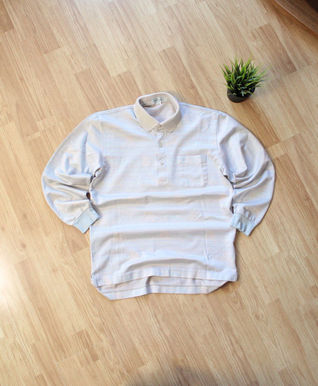Burberry 🔥 90s Burberrys Rare Monogram Polo Long Sleeve Shirt Rugby Size US S / EU 44-46 / 1 - 6 Thumbnail