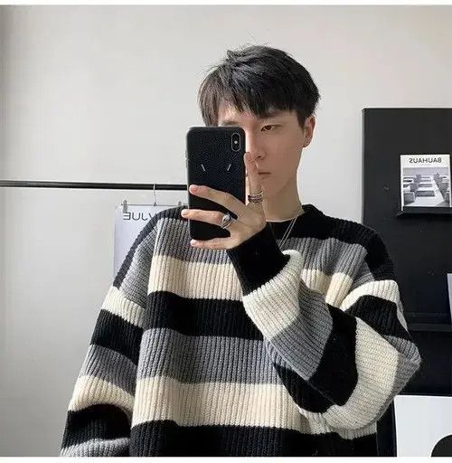Japanese Brand × Vintage Men's striped sweater Size US M / EU 48-50 / 2 - 1 Thumbnail