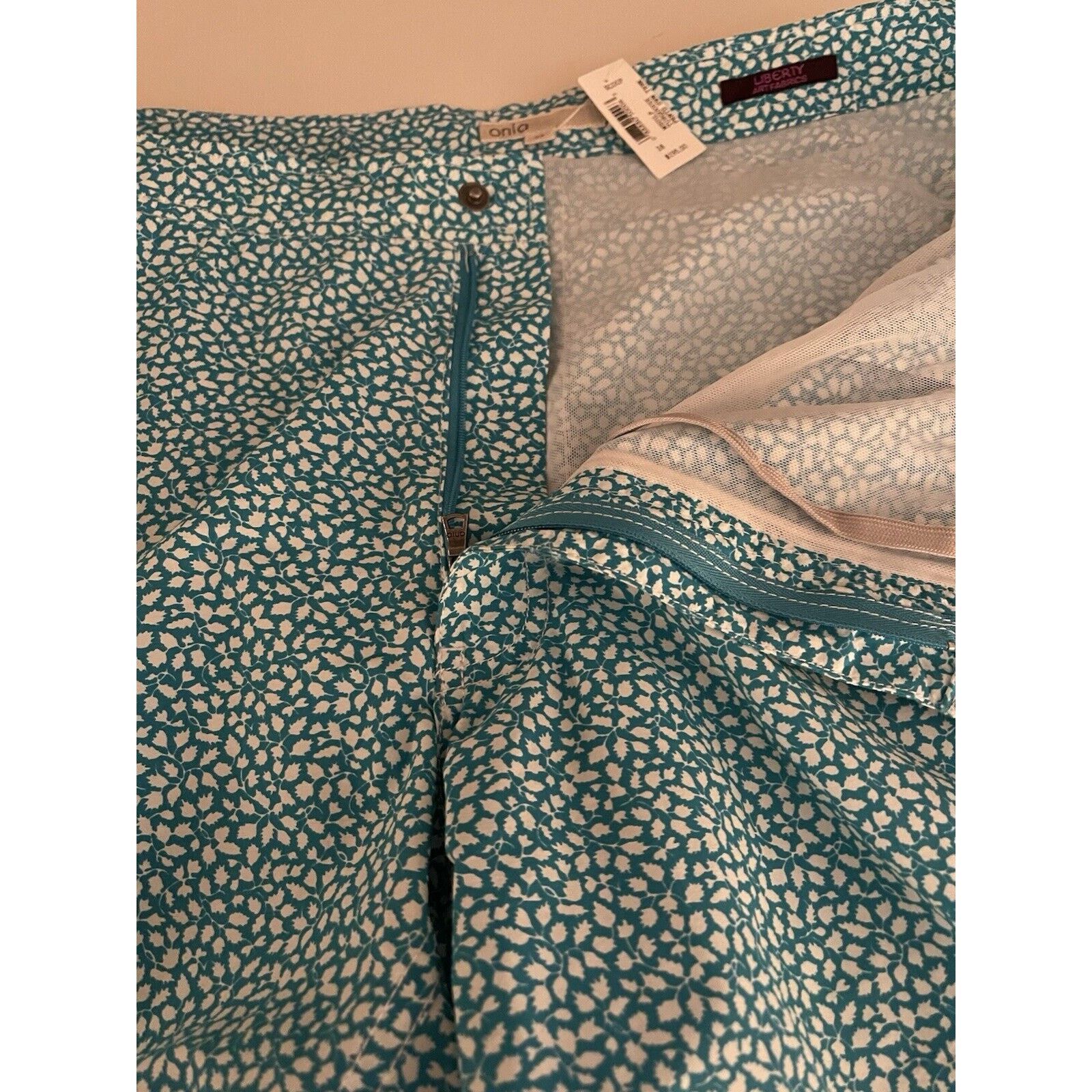 Onia Onia Men’s Swim Trunks Aqua Teal Zip Fly Size 38 New Size US 38 / EU 54 - 9 Thumbnail