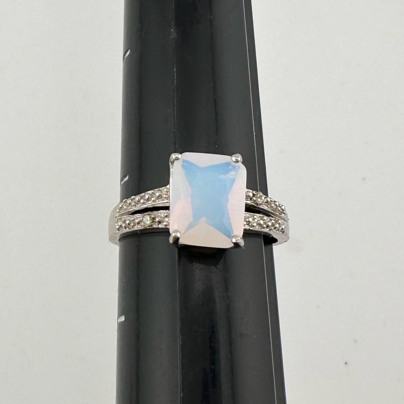 Other Beautiful Natural Opal Ring with Small Diamond Accent - Size Size ONE SIZE - 19 Thumbnail