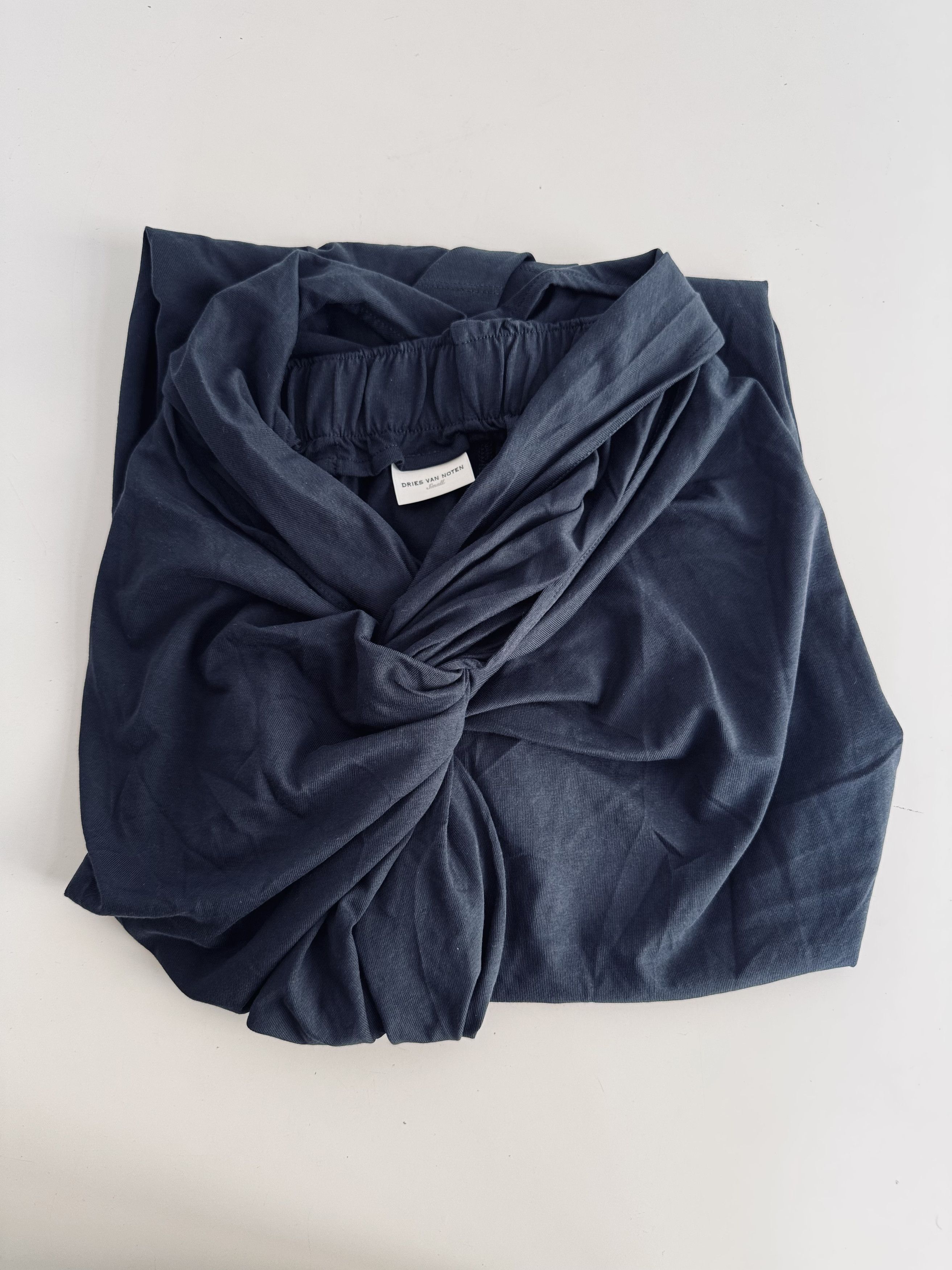 Dries Van Noten Draped Black Maxi Wrap Skirt Size 26" / US 2 / IT 38 - 5 Thumbnail