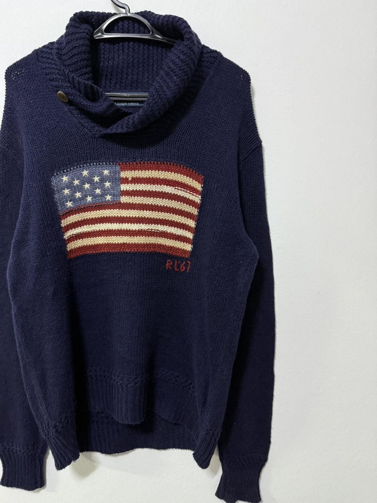Polo Ralph Lauren Polo Ralph Lauren navy blue American flag cowlneck sweater Size US S / EU 44-46 / 1 - 4 Thumbnail