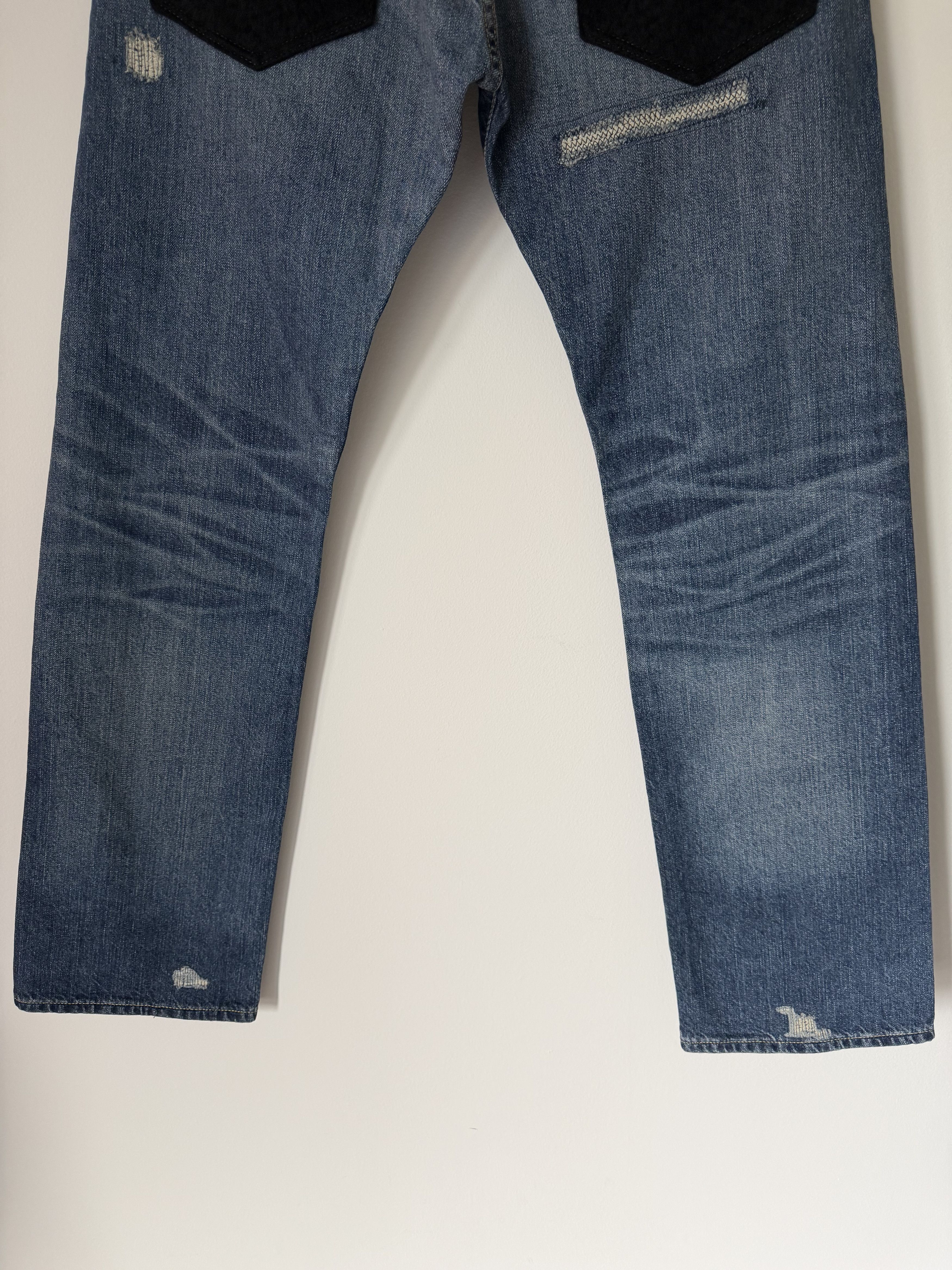Junya Watanabe Junya Watanabe Distressed Selvedge Jeans in Indigo Size US 31 - 8 Thumbnail