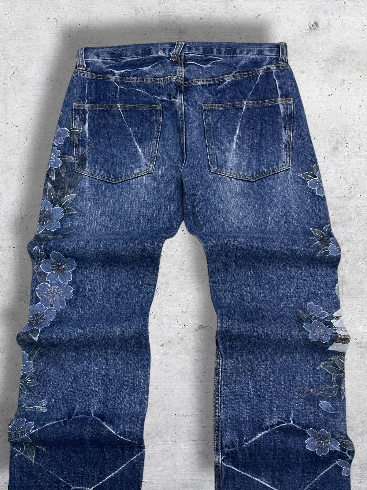 Beauty Beast OG VINTAGE SATANIC FACE FULLPRINT TRADITIONAL JAPAN DENIM Size US 34 / EU 50 - 10 Thumbnail