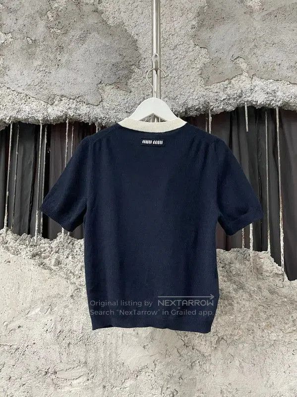 Miu Miu Miu Miu Summer Black Short Sleeve T-Shirt . Size XXS / US 00 / IT 34 - 2 Thumbnail