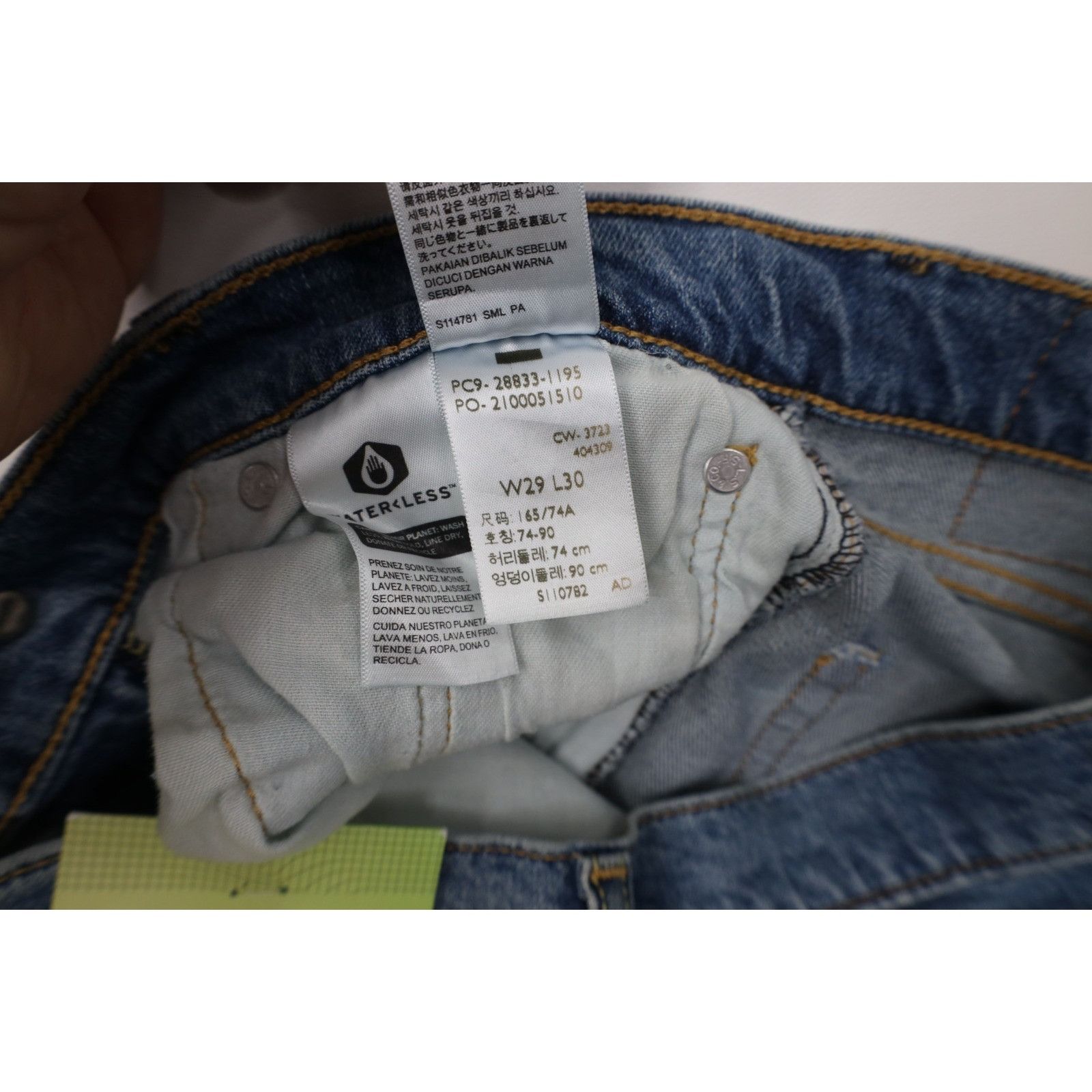 Levi's New Levis 512 Stretch Slim Fit Tapered Leg Denim Jeans Size US 29 - 8 Thumbnail