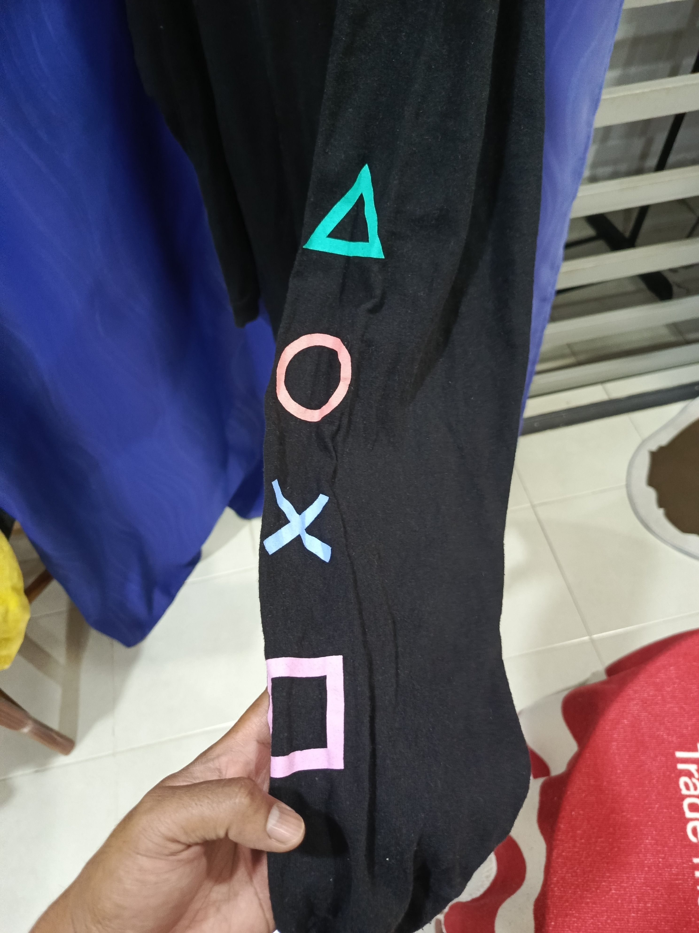 Playstation Playstation T-Shirt Black Long Sleeve Logo on Sleeves Size US XL / EU 56 / 4 - 5 Thumbnail