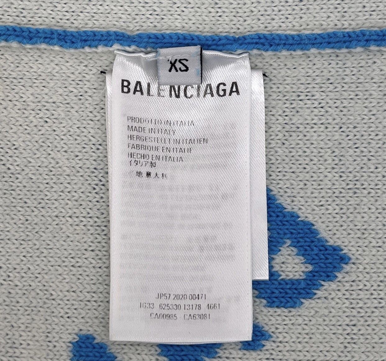 Balenciaga Balenciaga sky blue full classic logo knitted cardigan shirt Size US XS / EU 42 / 0 - 7 Thumbnail