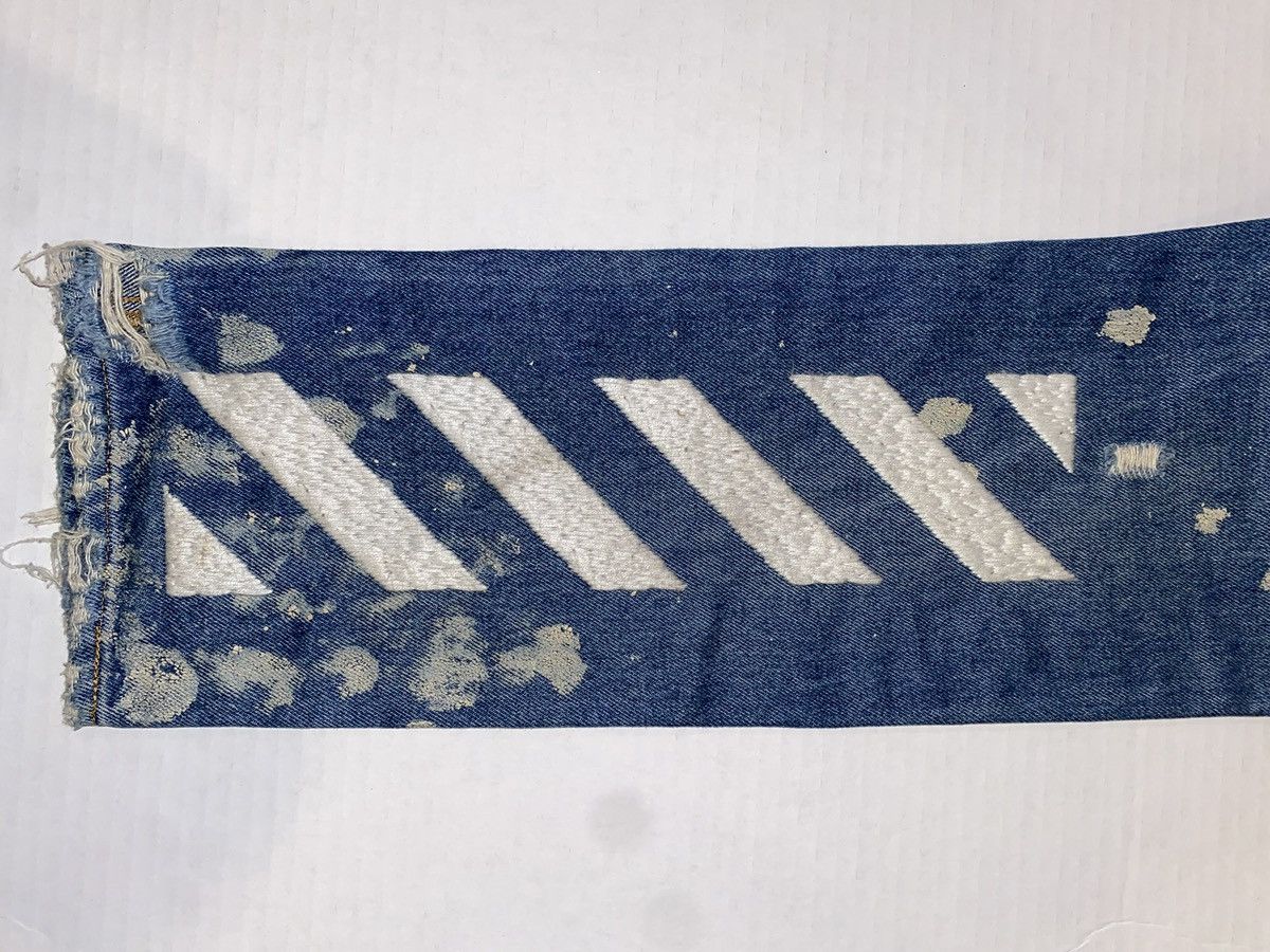 Off-White Off White blue Denim Early Collection s. 30 diagonal stripe Size US 30 / EU 46 - 9 Thumbnail