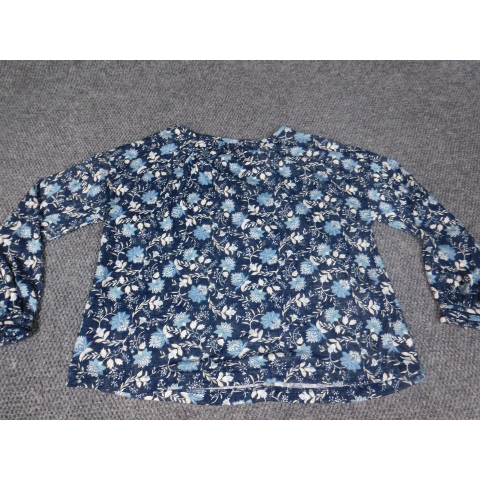 Old Navy Old Navy Blouse Womens Small Blue Floral Pullover Crew Neck Stretch Top Regular Size S Casual Size S / US 4 / IT 40 - 7 Thumbnail