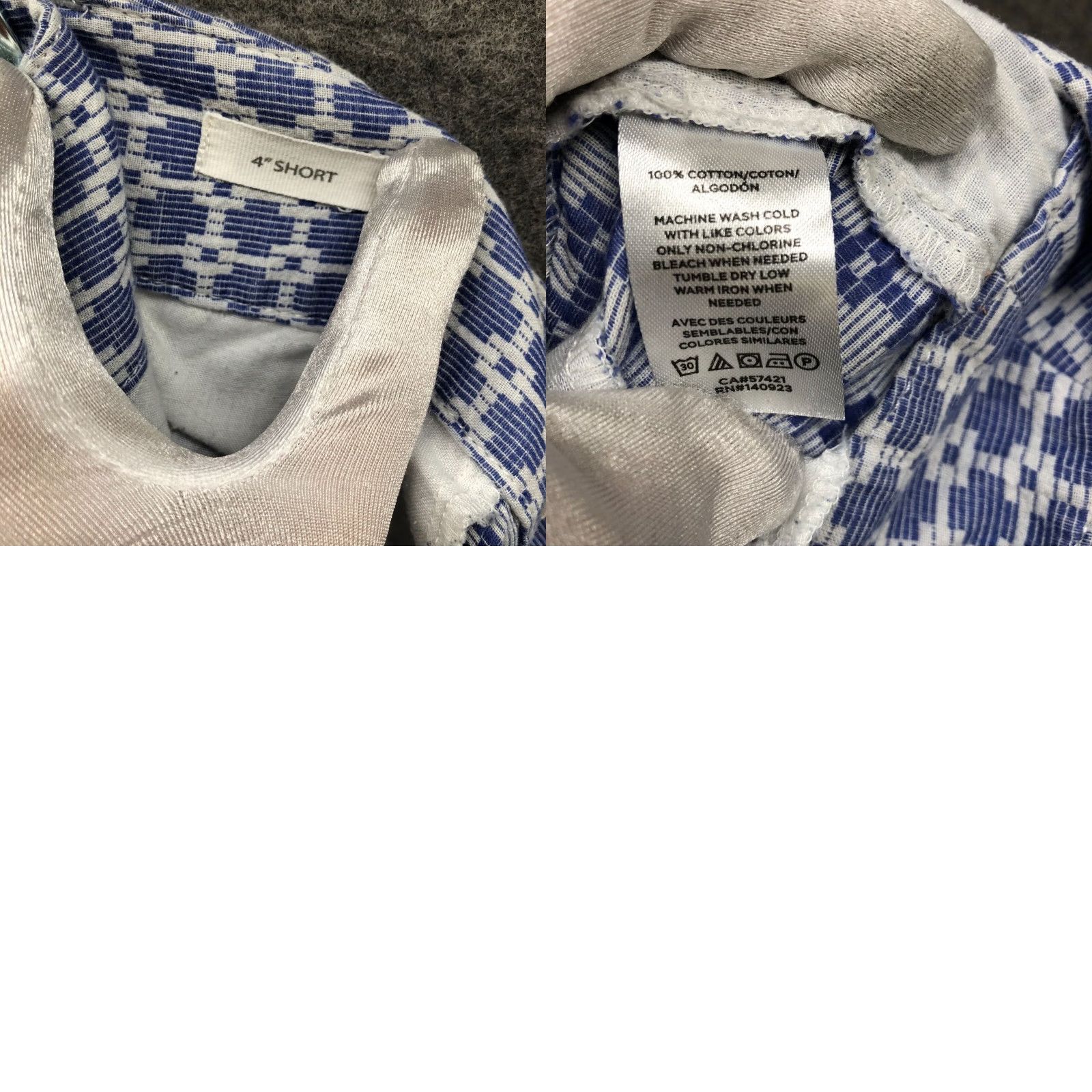 Loft LOFT Classic Lightweight 4'' Shorts Womens Size 0 Blue White Printed Flat Front Cotton Size 25" / US 0 / IT 36 - 8 Thumbnail