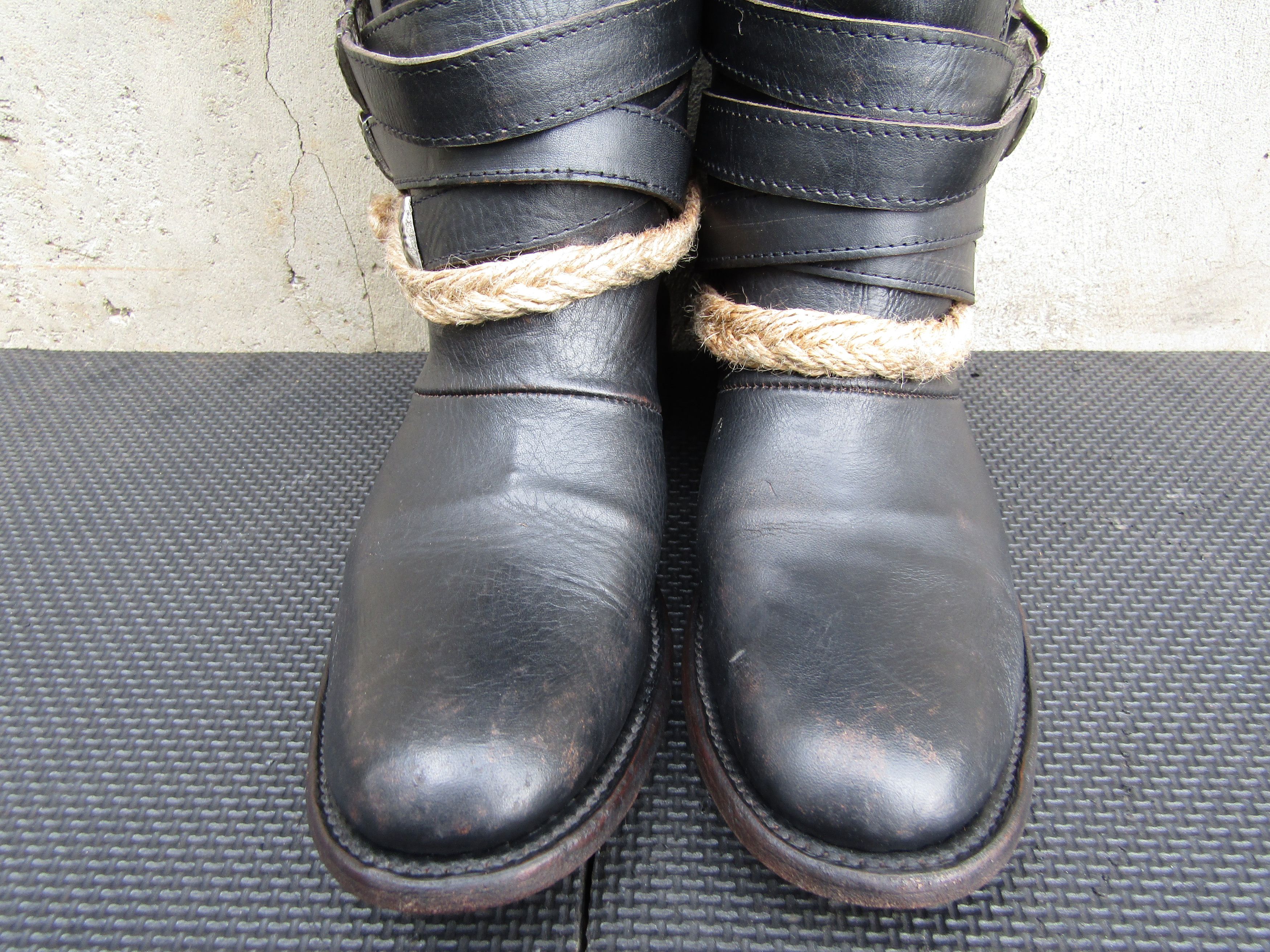 FREEBIRD Freebird By Steven Drove Distressed Black Leather Harness Size US 7 / IT 37 - 2 Thumbnail