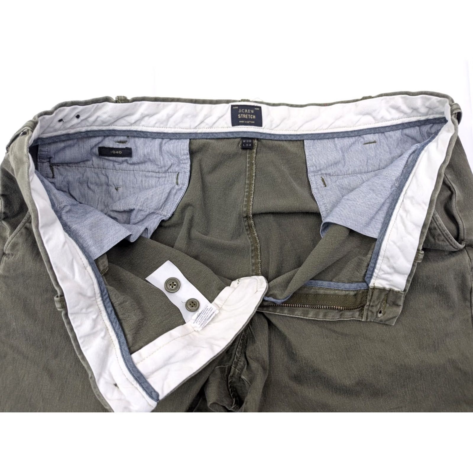 J.Crew J.CREW 1040 Athletic Taper Chino Pants Men 38x32 Olive Green Size US 38 / EU 54 - 6 Thumbnail