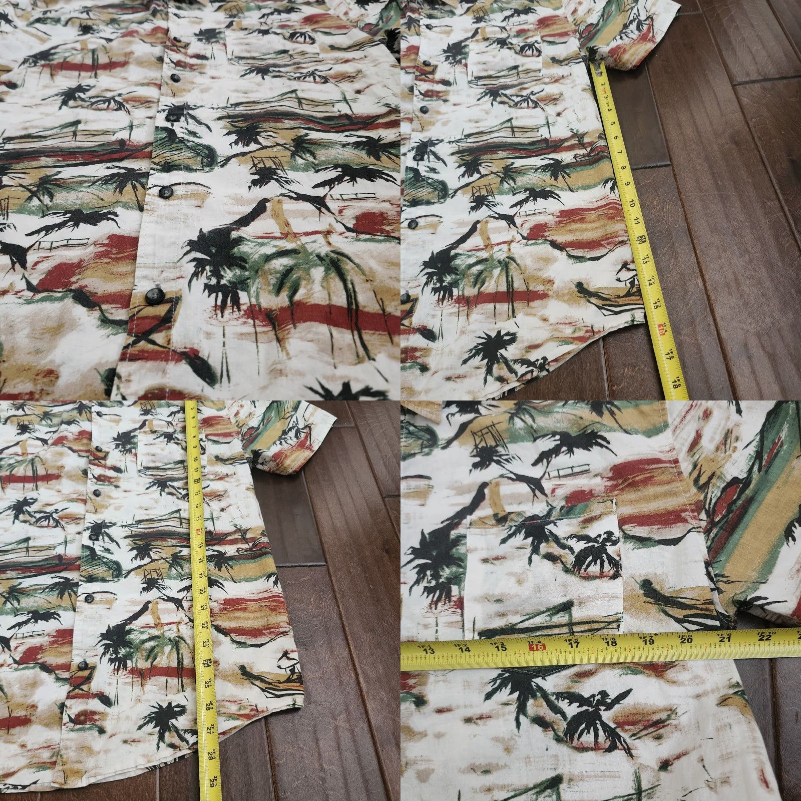 Roark Roark Revival Mens XL Button-Up Short Sleeve Shirt Tropical Palm Print Multicolor Cotton Regular Handcrafted? Size US XL / EU 56 / 4 - 8 Thumbnail