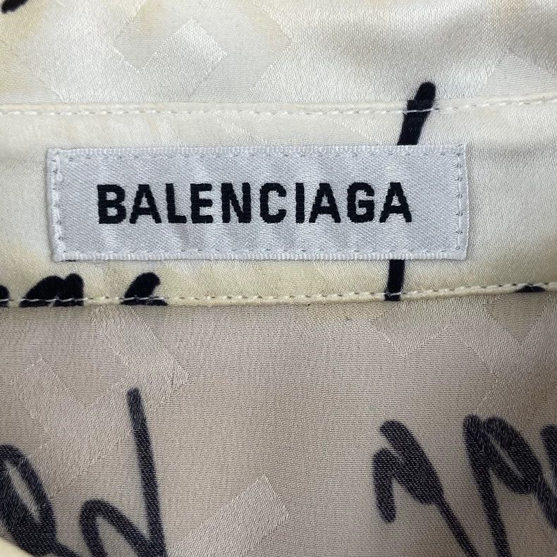 Balenciaga Balenciaga Printed logo breasted sun-proof long-sleeved sh Size US XS / EU 42 / 0 - 5 Thumbnail