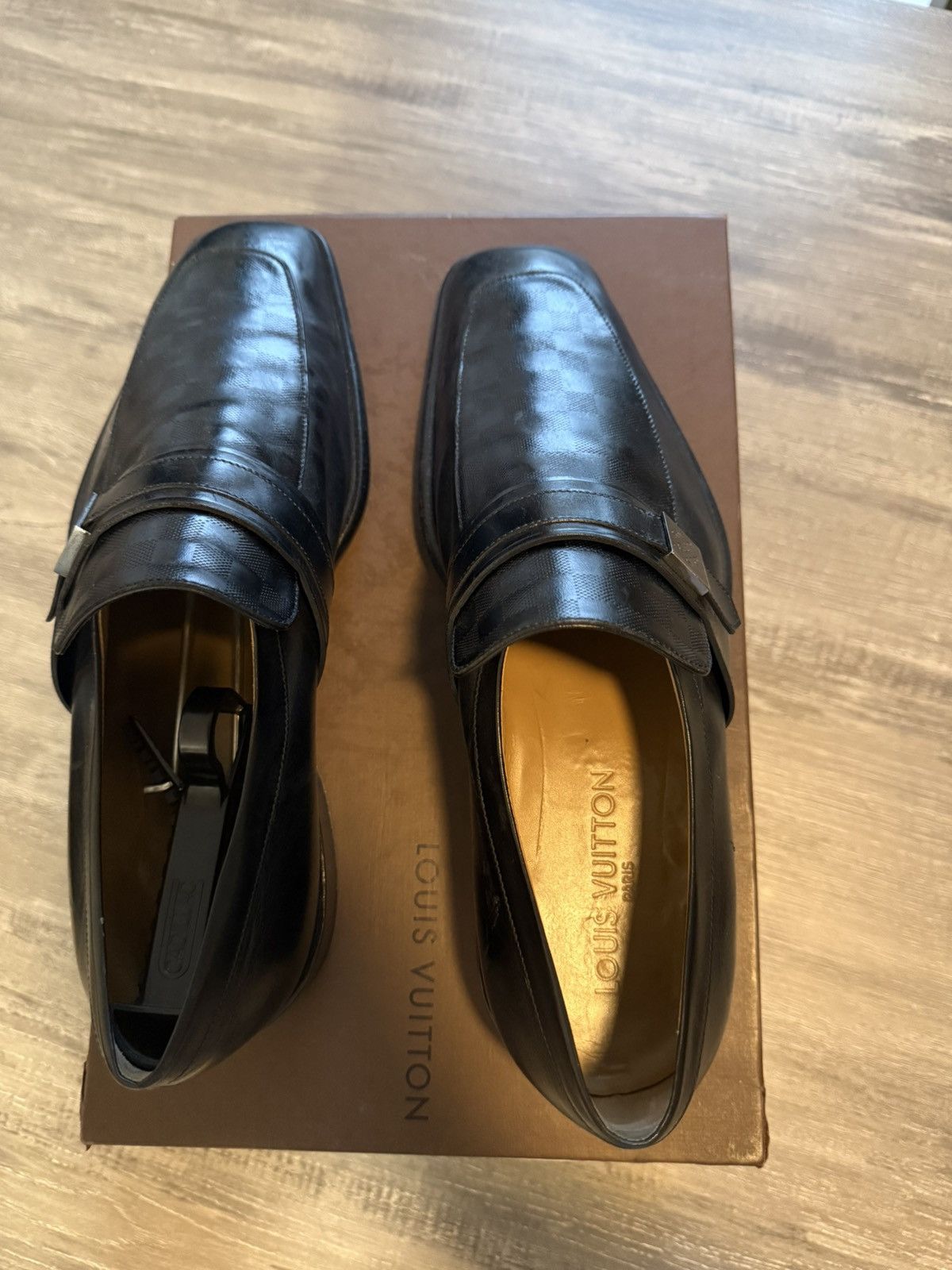 Louis Vuitton Vintage Louis Vuitton Damier Leather Loafers Size US 9.5 / EU 42-43 - 7 Thumbnail