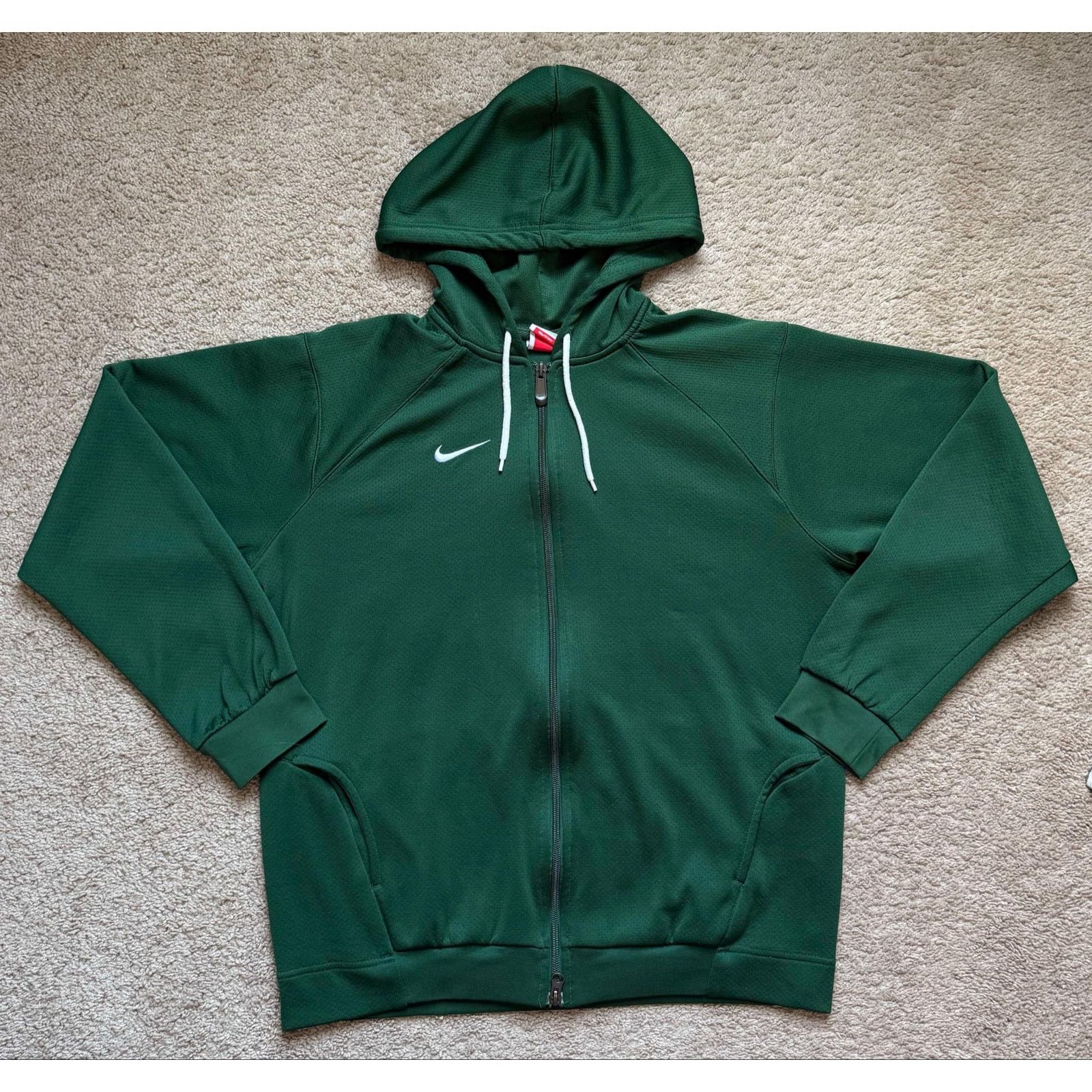 Nike Nike Team Fit Dry Long Sleeve Full Zip Hoodie Jacket Green Size L / US 10 / IT 46 - 1 Thumbnail